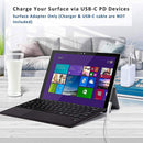 NÖRDIC USB-C ladeadapter for Microsoft Surface 15V3A 45W