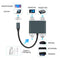 NÖRDIC USB-C til 2xHDMI-adapter 4K30Hz 1xUSB-C 60W PD 1xUSB-A 3.1 5Gbps MST