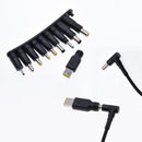 NÖRDIC USB-C til DC-strømkabel med 10 adaptere 1.8m