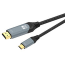 NÖRDIC USBC til HDMI 4K 60Hz 50cm nylon flettet kabel plads grå støtte HDCP1.4 og 2,2 Pure kobber 99,99%