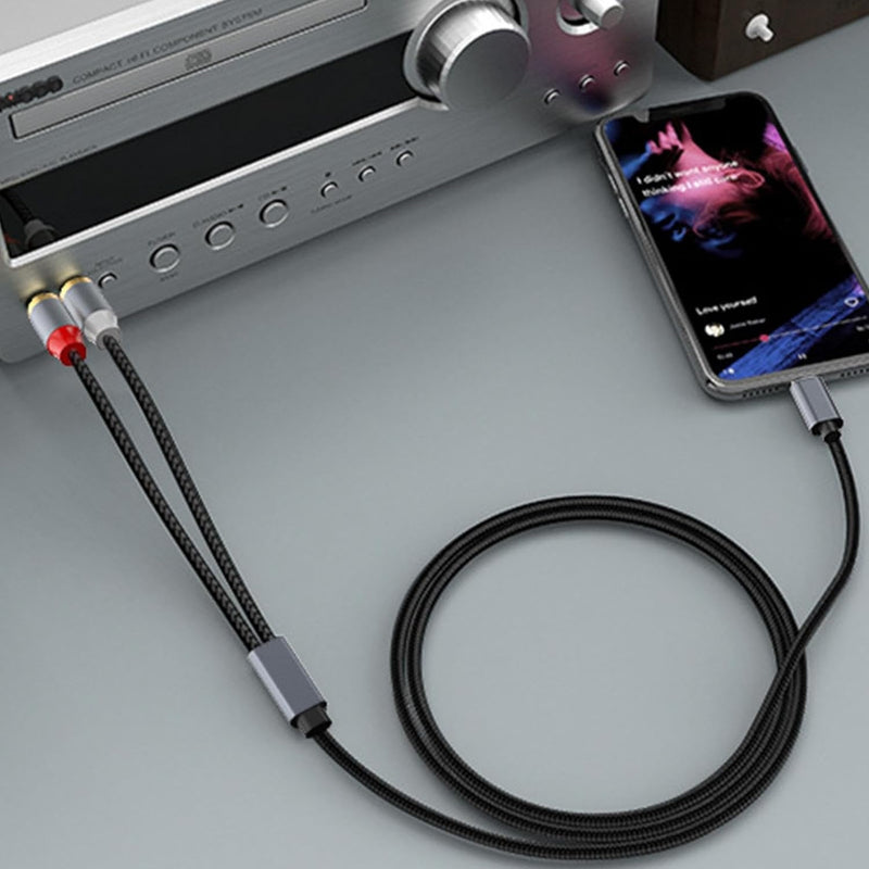 NÖRDIC USB-C til RCA lydkabel 3m