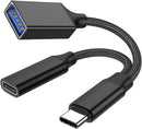 NÖRDIC USB-C til USB-A og USB-C PD60W opladeradapter 13 cm