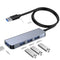 NÖRDIC USB Hub 4 porte 4xUSB-A 3.0 5Gbps 1.2m kabel