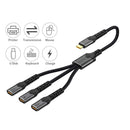 NÖRDIC USB-C Hub til 1xUSB-C PD60W og 2xUSB-C