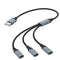 NÖRDIC USB Splitter USB-A til 3xUSB-C