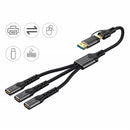 NÖRDIC USB-C/A hub til 3xUSB-C