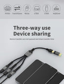 NÖRDIC USB-C/A hub til 3xUSB-C