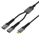 NÖRDIC USB-C hub til 1xUSB-C PD140W og 1xUSB-C