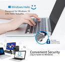 NÖRDIC USB Windows Hello Fingeraftrykslæser til Windows 11/10, Sikkerhedsenhed til login på computere, Sikkerhedslås