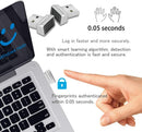 NÖRDIC USB Windows Hello Fingeraftrykslæser til Windows 11/10, Sikkerhedsenhed til login på computere, Sikkerhedslås