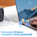 NÖRDIC USB Windows Hello Fingeraftrykslæser til Windows 11/10, Sikkerhedsenhed til login på computere, Sikkerhedslås