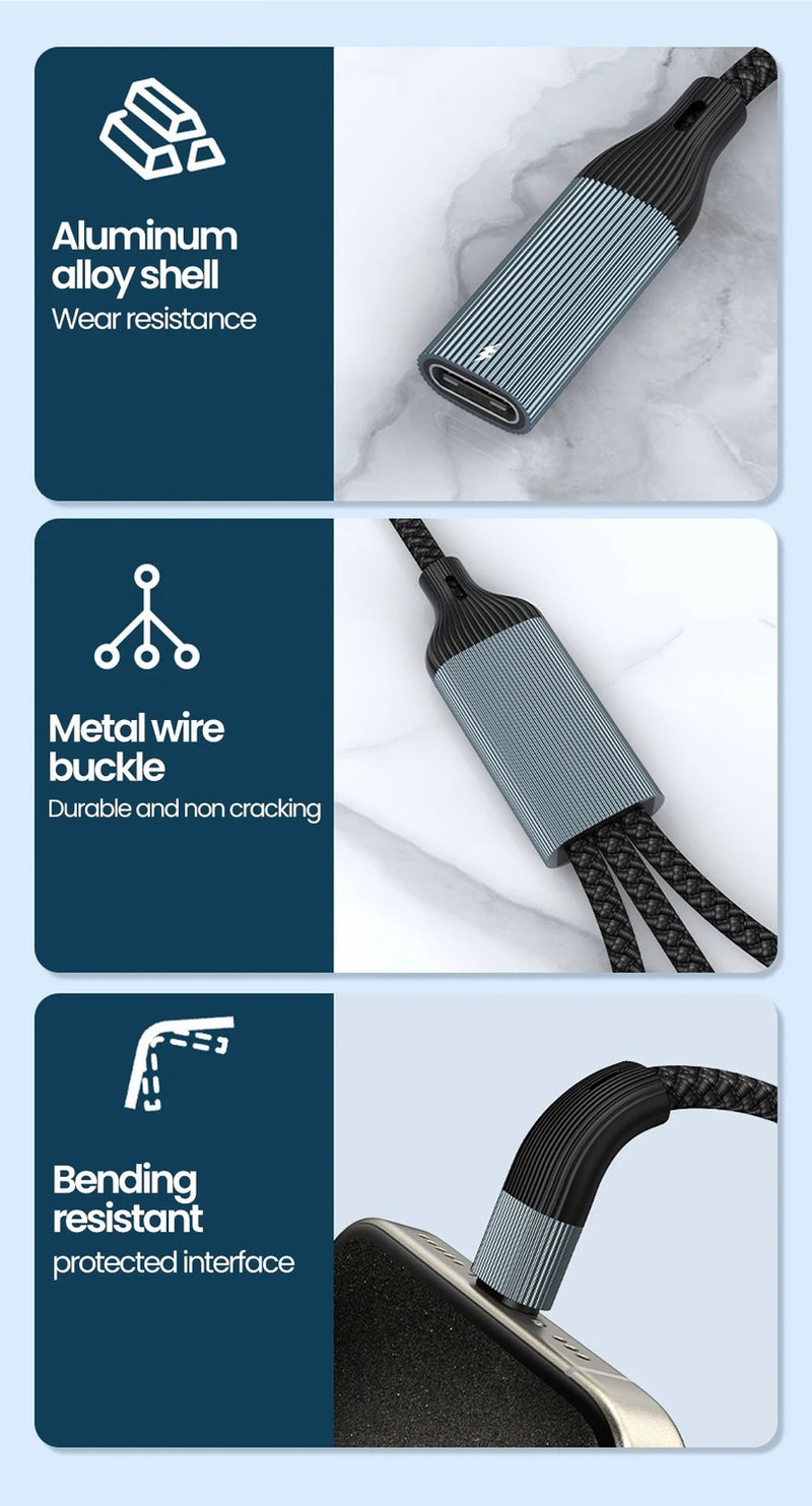 NÖRDIC USB-splitter USB-C til 3xUSB-C