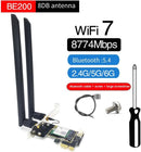 NÖRDIC WiFi 7 PCIe x1 trådløst netværkskort med Intel BE200-chipset, 8800 Mbps, Bluetooth 5.4