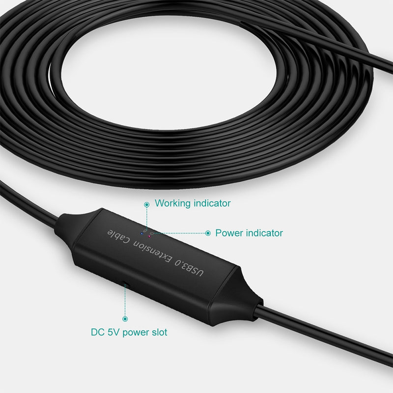 NÖRDIC aktiv 15m USB-C 3.0 SuperSpeed 5Gbps forlængerkabel han til hun