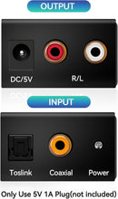 NÖRDIC digital til analog audio konverter, Toslink og Coaxial til RCA L / R audio, Metal