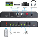 NÖRDIC digital til analog konverter 1x og 1x optisk SPDIF Koaksial Toslink til analog L / R fjernbetjening