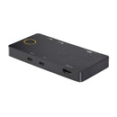 NÖRDIC dockingstation og KVM-switch 2 til 1 USB-C til HDMI, 4K60Hz, 2x USB-A, 2x USB-C PD 100W