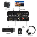 NÖRDIC eARC/ARC HDMI Lyd-Extractor, 24 bit 192 kHz volumenkontrol, HDMI, RCA, optisk og 3,5 mm lydudgang, til HDTV, højttalere og forstærkere