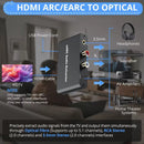 NÖRDIC HDMI eARC/ARC til Optisk og RCA Lydekstraktor, understøtter 5.1/2.0-kanals lyd CEC