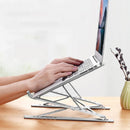 NÖRDIC justerbar aluminiumsholder til bærbar computer i to niveauer til op til 17" notebookstander til bærbar computer