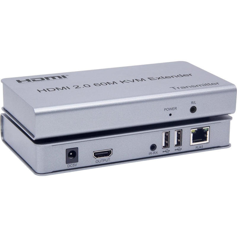 NÖRDIC systemforlænger til HDMI 4K60Hz med loop out 2xUSB og R/L stereo over Cat6 op til 60m