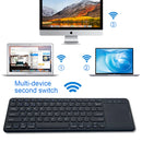 NÖRDIC trådløst 2.4G tastatur med touchpad 78 taster iOS Android Windows arabisk layout
