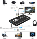 NÖRDIC videooptagelsesadapter USB3.0 HDMI-udgang 4K 60Hz HDMI med sløjfemikrofon og lydudgang HDMI-signalsløjfeudgang