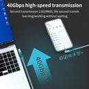 NÖRDIC vinklet 2m USB4 USB-C til C Nylon flettet kabel PD3.1 240W 40G 8K60Hz 4K144Hz Grå