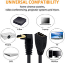 NÖRDIC vinklet HDMI-adapter 4K30Hz UHD han til hun 20cm sort