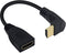 NÖRDIC vinklet HDMI-adapter 4K30Hz UHD han til hun 20cm sort