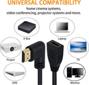 NÖRDIC vinklet HDMI-adapter 8K60Hz 4k120Hz 48Gbps han til hun HDMI2.1 18cm