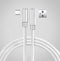 NÖRDIC vinklet USB C til vinklet USB et kabel til synkronisering og opladning hvid 2m