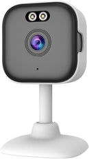 NÖRDIC 2K overvågningskamera, WiFi-kompatibel til indendørs brug med 32GB SD-kort, 5GHz & 2,4GHz understøttelse for AI Starlight Color Night Vision, AI person- og bevægelsesdetektion