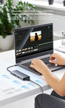 Nördic 1 to 5 USB-C Card Reader 1xSD 4.0 UHS-II, 1xMiniSD 4.0 UHS-II, 1x CFExpress A, 1x USB-C 3.2 10G, 1xUSB-C 3.2 10G
