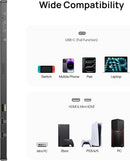 Portable USB 17,3" Monitor 1920×1080 FHD HDR IPS Kickstand Monitor for Laptop, HDMI USB C External Second Screen for PC/Mac/PS3/4/5/Xbox