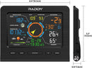 Professionel trådløs vejrstation 13-i-1 med udendørssensor, termometer, barometer, hygrometer, vind- og regnmåler, 5" LCD-Display