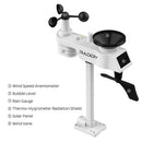 Professionel trådløs vejrstation 13-i-1 med udendørssensor, termometer, barometer, hygrometer, vind- og regnmåler, 5" LCD-Display