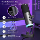 Professional RGB Dynamic Microphone  USB-C and XLR