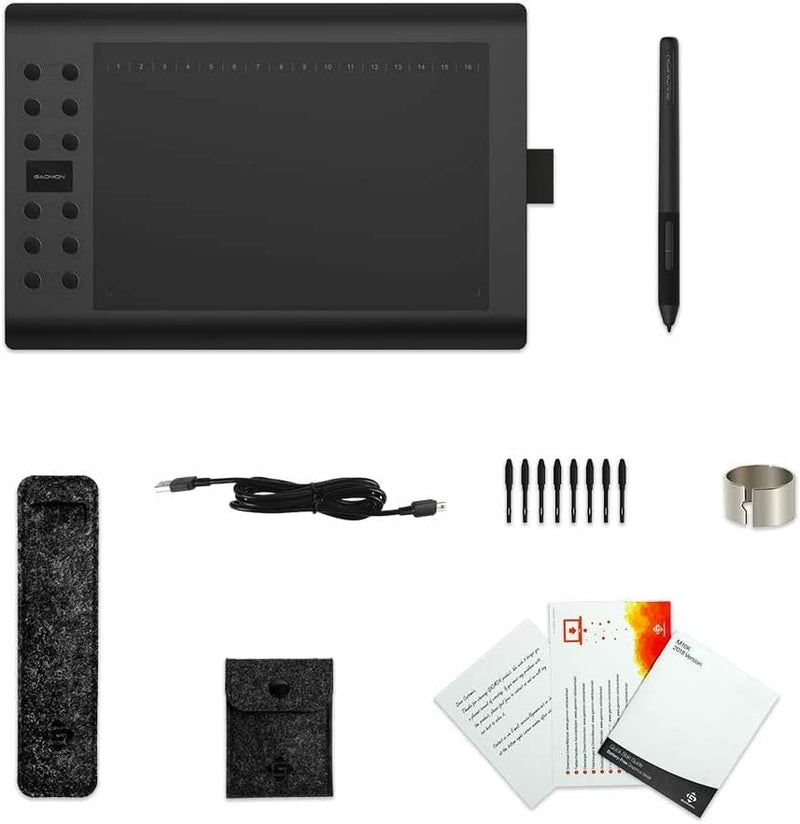 Professionel grafisk tegneblok med 12+16 programmeringsknapper. Kompatibel med Windows Mac Android og er batterifri