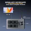 NÖRDIC Programmerbart Mini-tastatur, 6 Taster + 1 Multifunktionsknap, Mekanisk OSU Gaming-tastatur med RGB, Kompatibelt med macOS/Windows