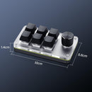 NÖRDIC Programmerbart Mini-tastatur, 6 Taster + 1 Multifunktionsknap, Mekanisk OSU Gaming-tastatur med RGB, Kompatibelt med macOS/Windows