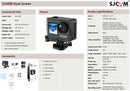 SJCAM SJ4000Dual Screen 4K 30fps Action kamera, Wifi, Dual screen, Vandtæt skal. transportabel