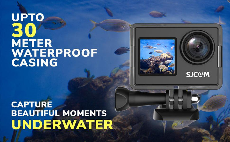 SJCAM SJ4000Dual Screen 4K 30fps Action kamera, Wifi, Dual screen, Vandtæt skal. transportabel
