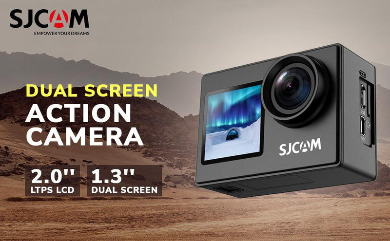 SJCAM SJ4000Dual Screen 4K 30fps Action kamera, Wifi, Dual screen, Vandtæt skal. transportabel