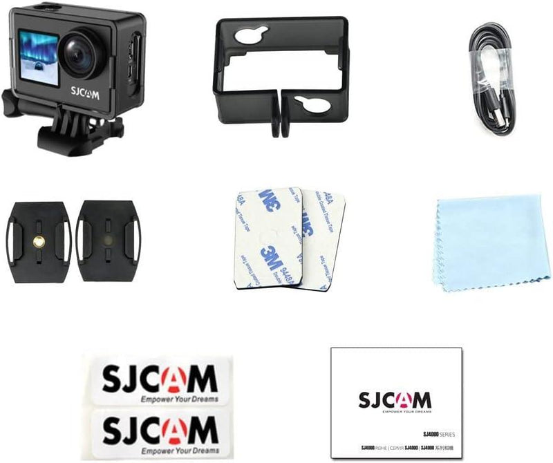 SJCAM SJ4000Dual Screen 4K 30fps Action kamera, Wifi, Dual screen, Vandtæt skal. transportabel