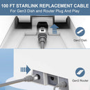Starlink 10m Gen 3 Cable Cat6 RJ45 kobber IP67 vandtæt satellit High Speed Standard V3 kabel
