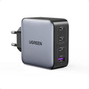 UGREEN Nexode 100W GaN USB-C 4-ports oplader, til MacBook Pro/Air, iPad Pro, iPhone 17/16/15-serien, Galaxy S25/S24, Pixel 10/9, Steam Deck, Pixelbook
