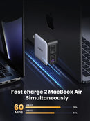 UGREEN Nexode 100W GaN USB-C 4-ports oplader, til MacBook Pro/Air, iPad Pro, iPhone 17/16/15-serien, Galaxy S25/S24, Pixel 10/9, Steam Deck, Pixelbook