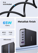 UGREEN USB-C Charger 65W GaN 5-Port Desktop Charging Station PPS Fast Charger
