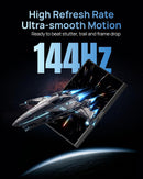 USB  144Hz Monitor 16.1" Ultra-Thin Laptop Screen with Storage Bag, 106% sRGB 1920×1080p FHD HDR for Laptop/PC/Mac/PS3/4/5/Xbox Grey